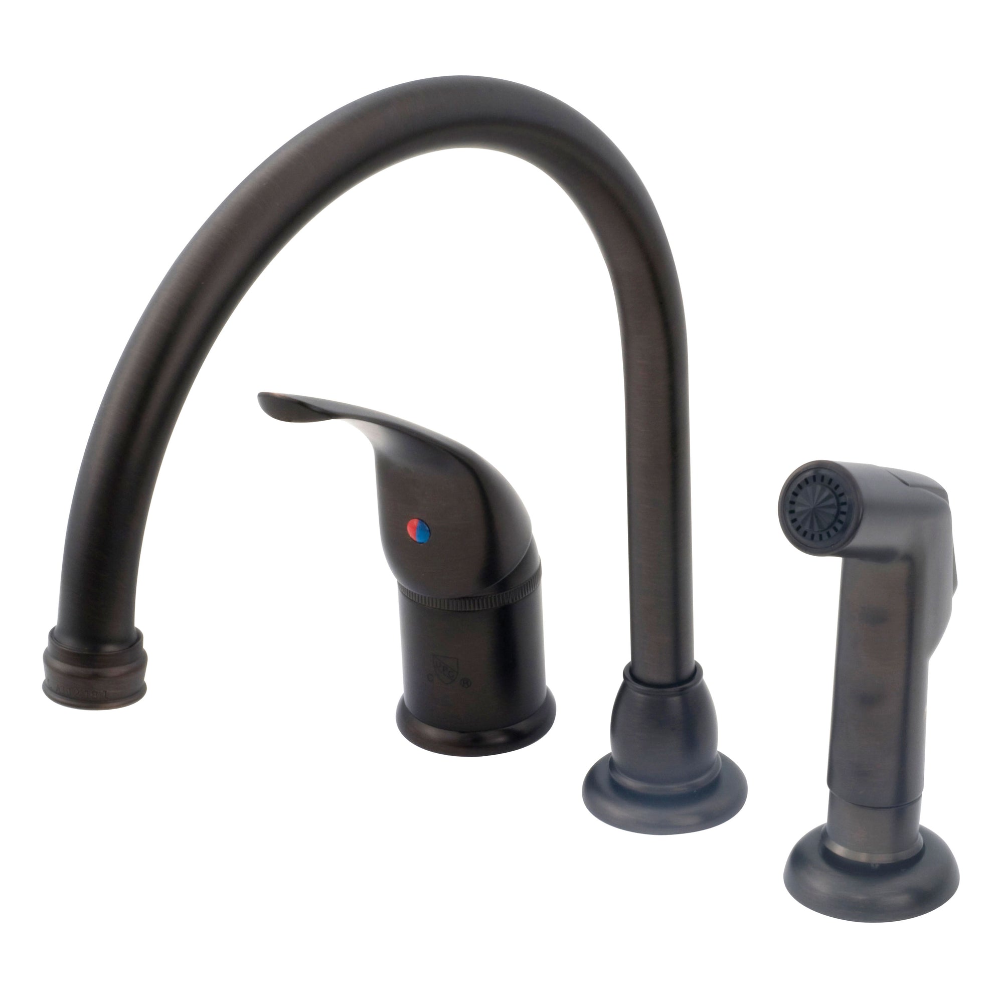 American Brass SL801GSORB RV Kitchen Faucet With Single Lever Handle And Sprayer 8" - Oil Rub Bronze