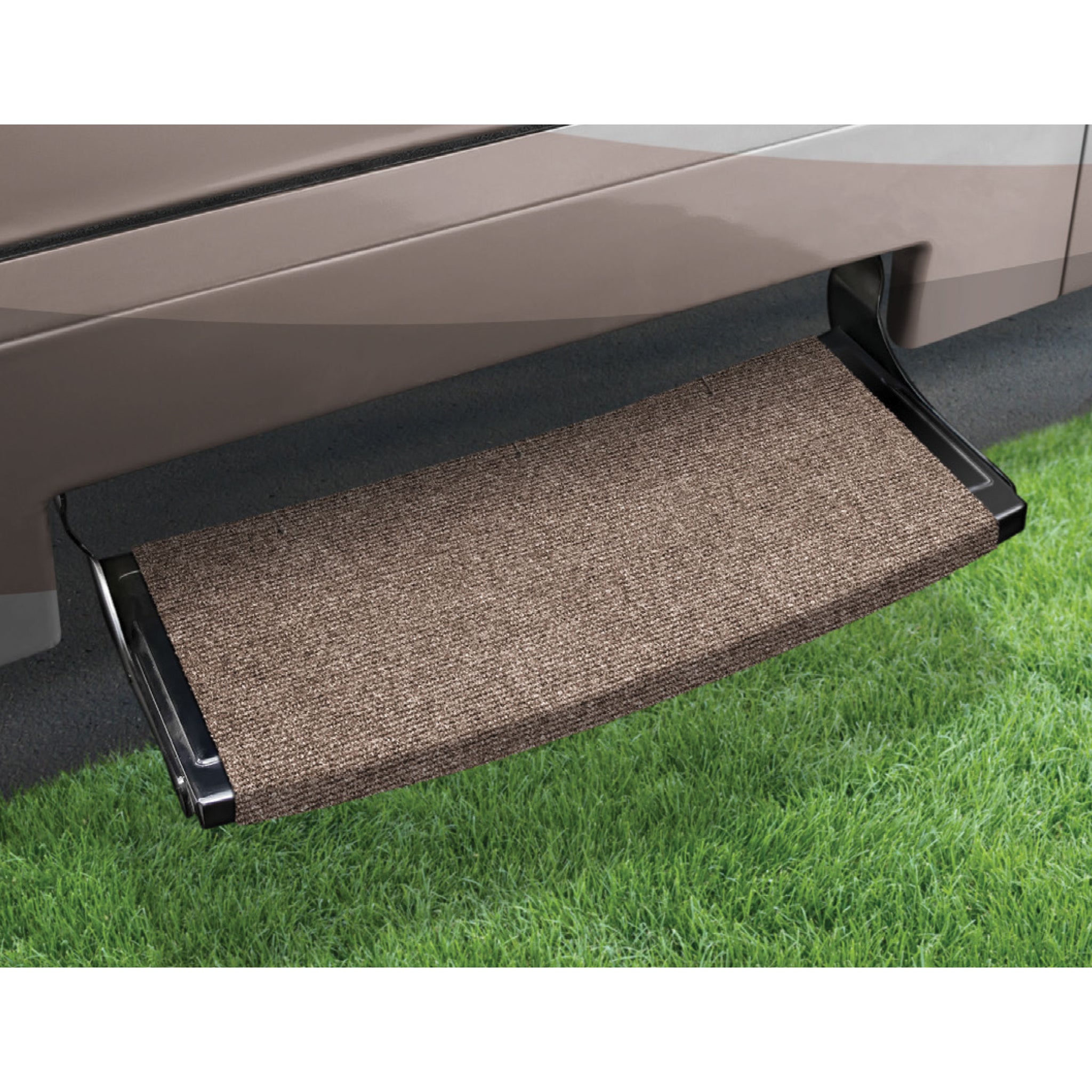 Camco Outdoor Mat 6' x 9' Charcoal Stripe 42873