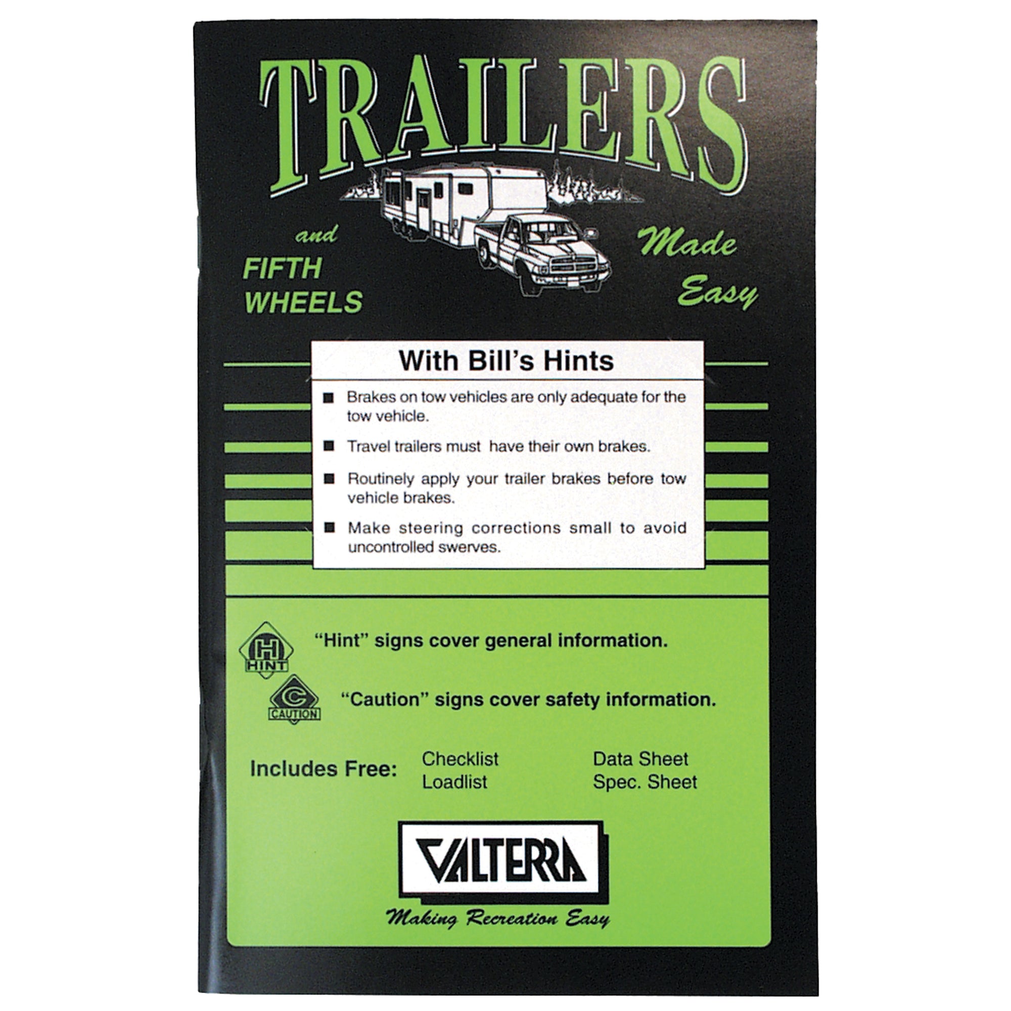 Valterra A02-2000 Bill's Hints: Trailers and Fifth Wheels Made Easy
