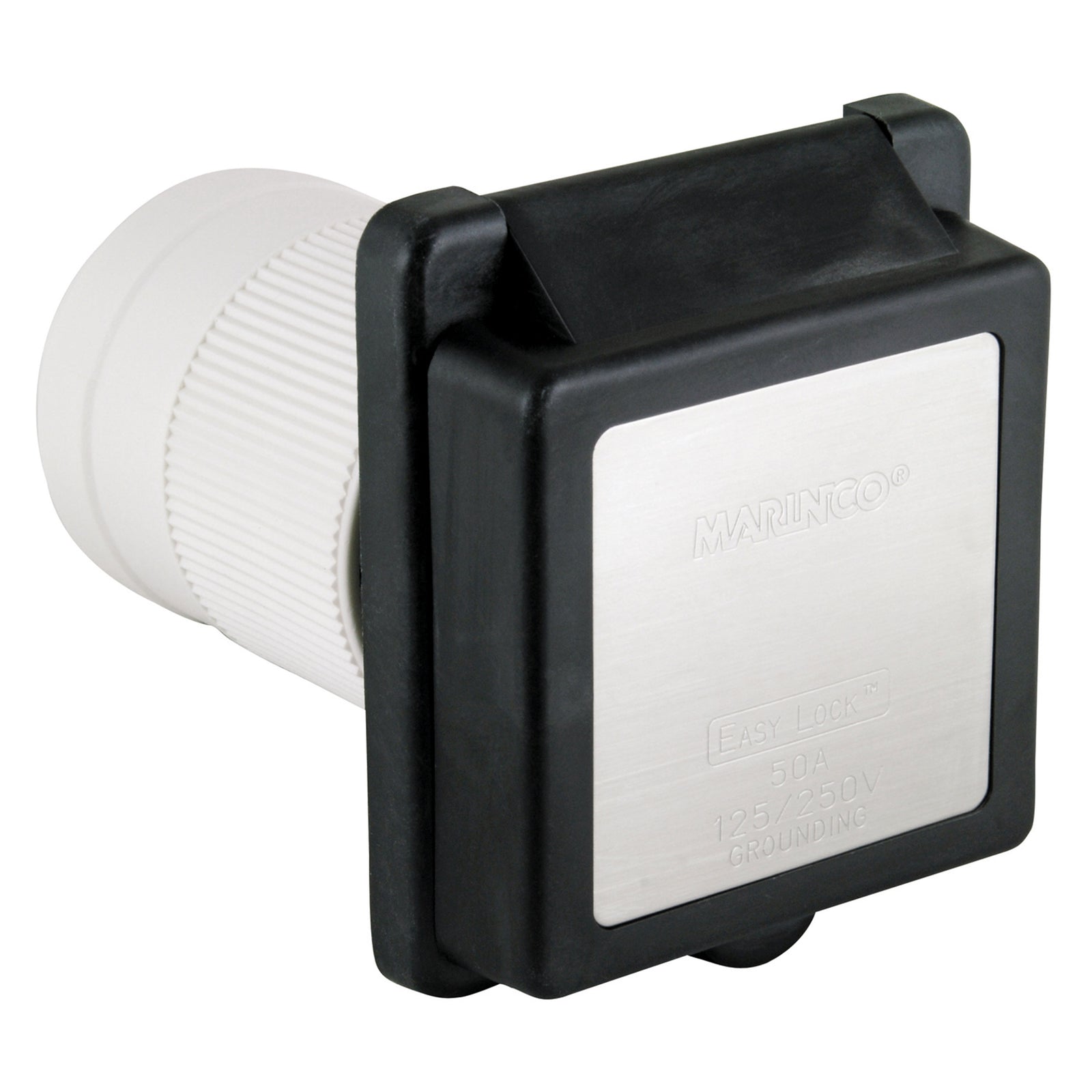 ParkPower 6353ELRV.BLK Standard RV Square Inlet - 50 Amp, Black (125/250V)