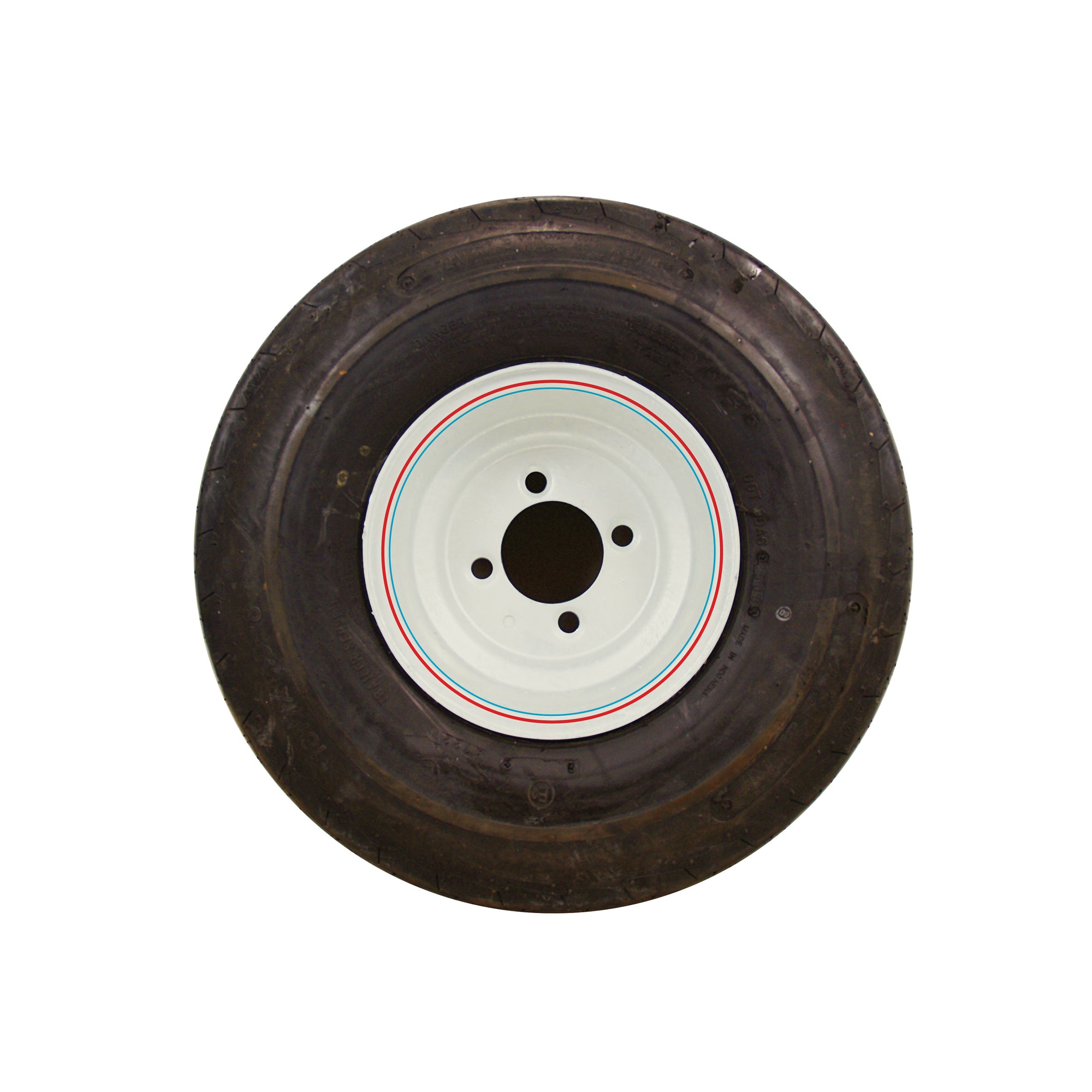 Americana Tire and Wheel 3H370 Economy Radial Tire and Wheel 20.5 x 8 x 10 C/4-Hole - White Standard Rim