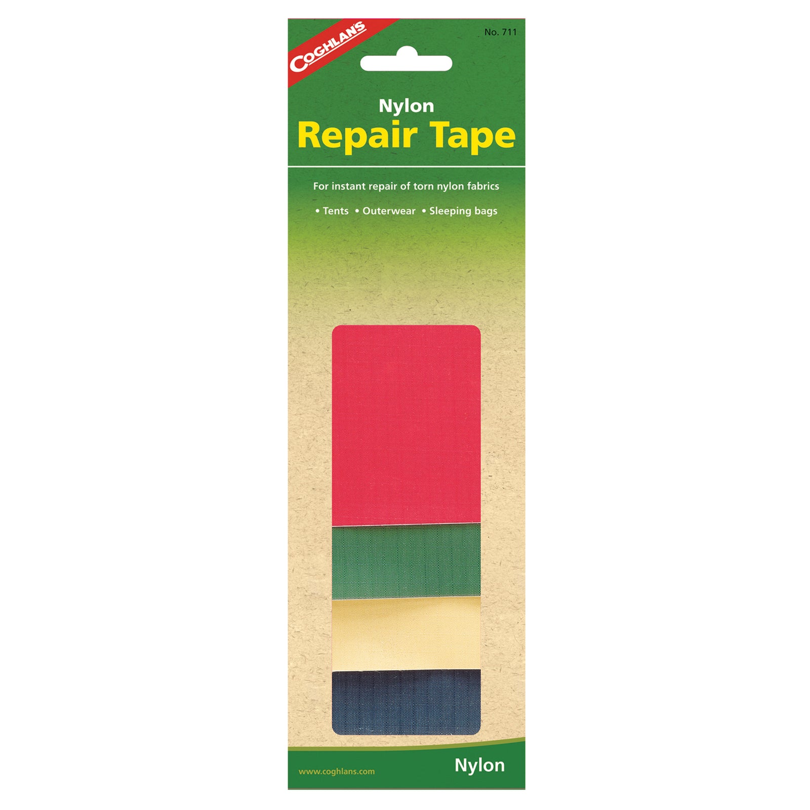 Coghlan's 711 Nylon Repair Tape - 4 Assorted Colors per Kit