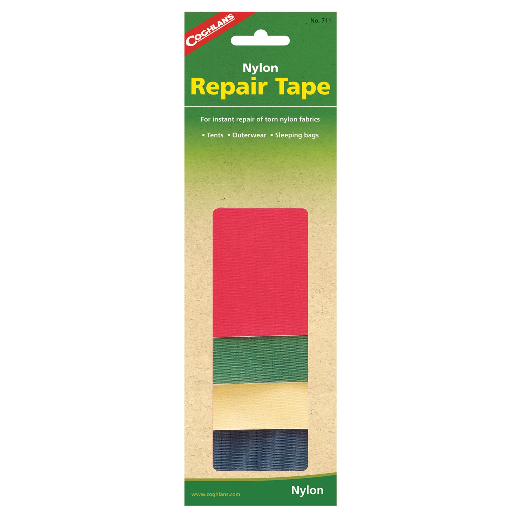 Coghlan's 711 Nylon Repair Tape - 4 Assorted Colors per Kit