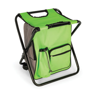 Camco 51909 Camping Stool Backpack Cooler - Green