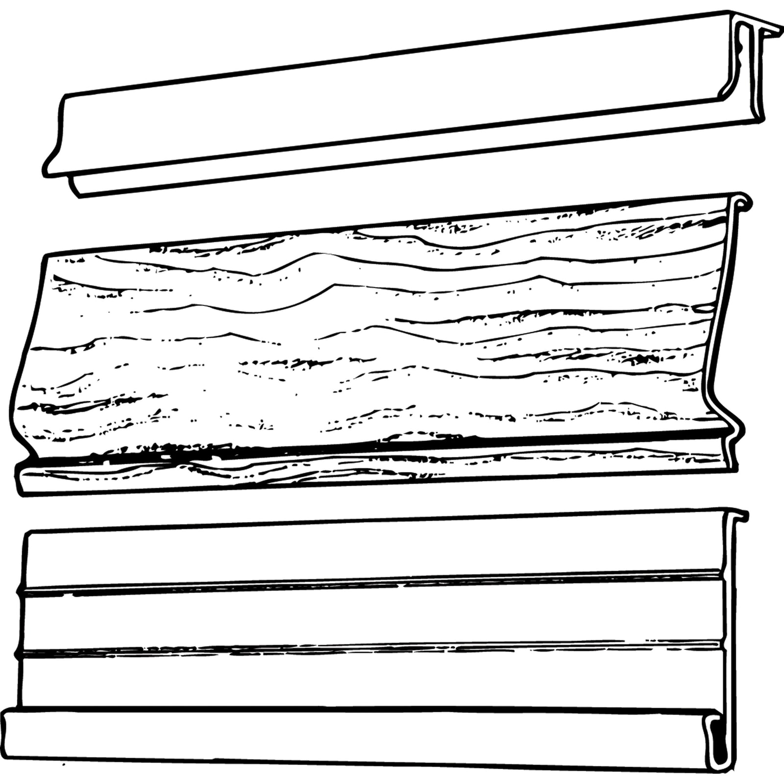 Rustique Enterprises 1PCLF12 Genesis - Clay, Bottom Rail