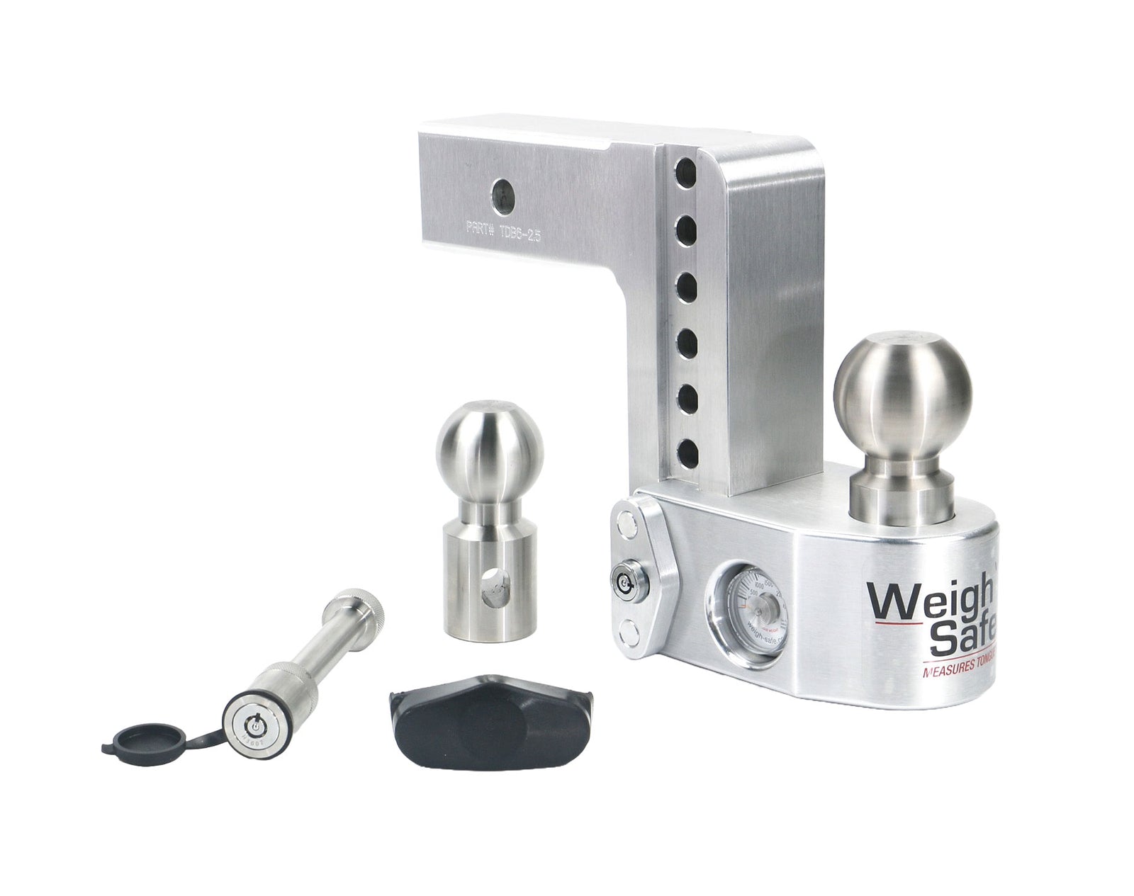 Weigh Safe WS6-2.5-KA Adjustable Trailer Hitch - 6" Drop for 2.5" Receiver with WS05