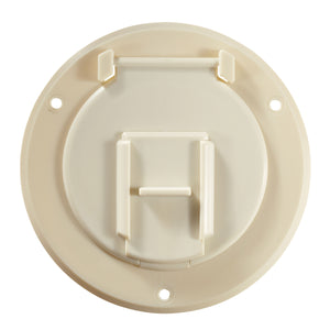 RV Designer B122 Basic Cable Hatch - Round, Colonial White