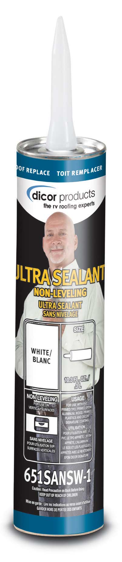 Dicor 651SANSW-1 Non-Leveling Ultra Sealant - 10.3 oz., White