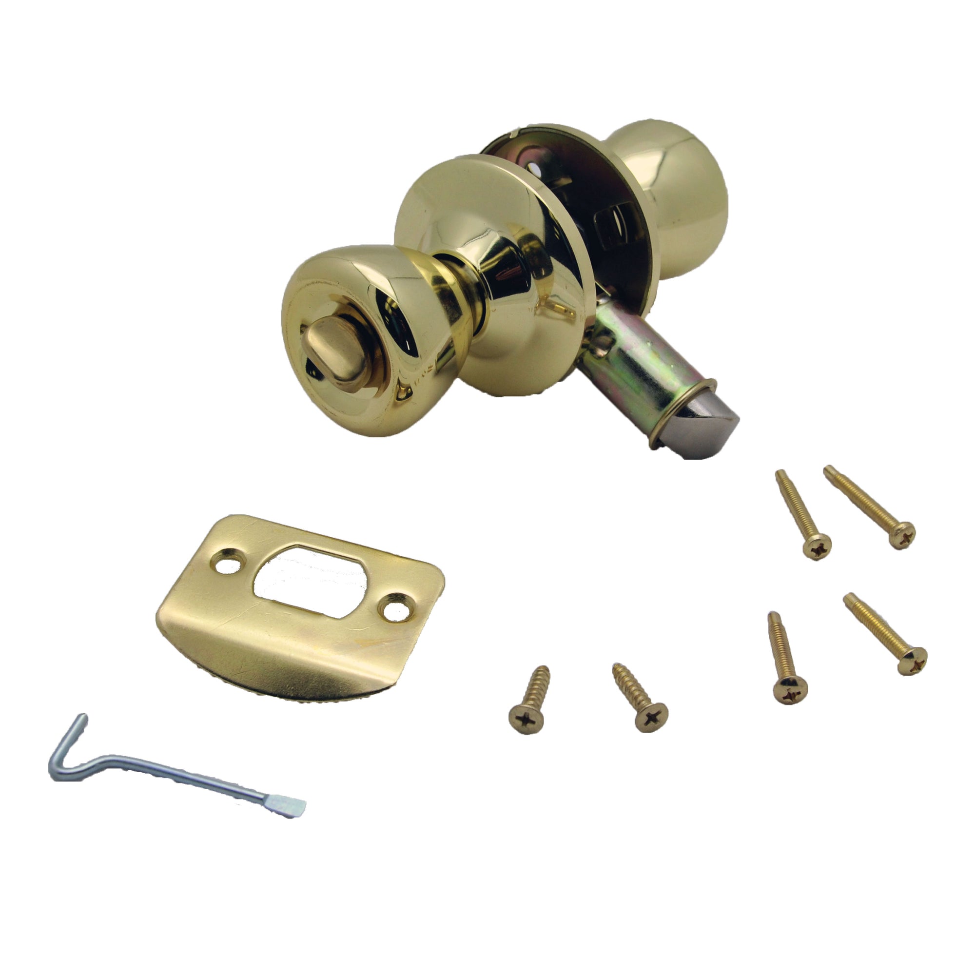AP Products 013-202 Privacy Lock Set - Knob, Polished Brass