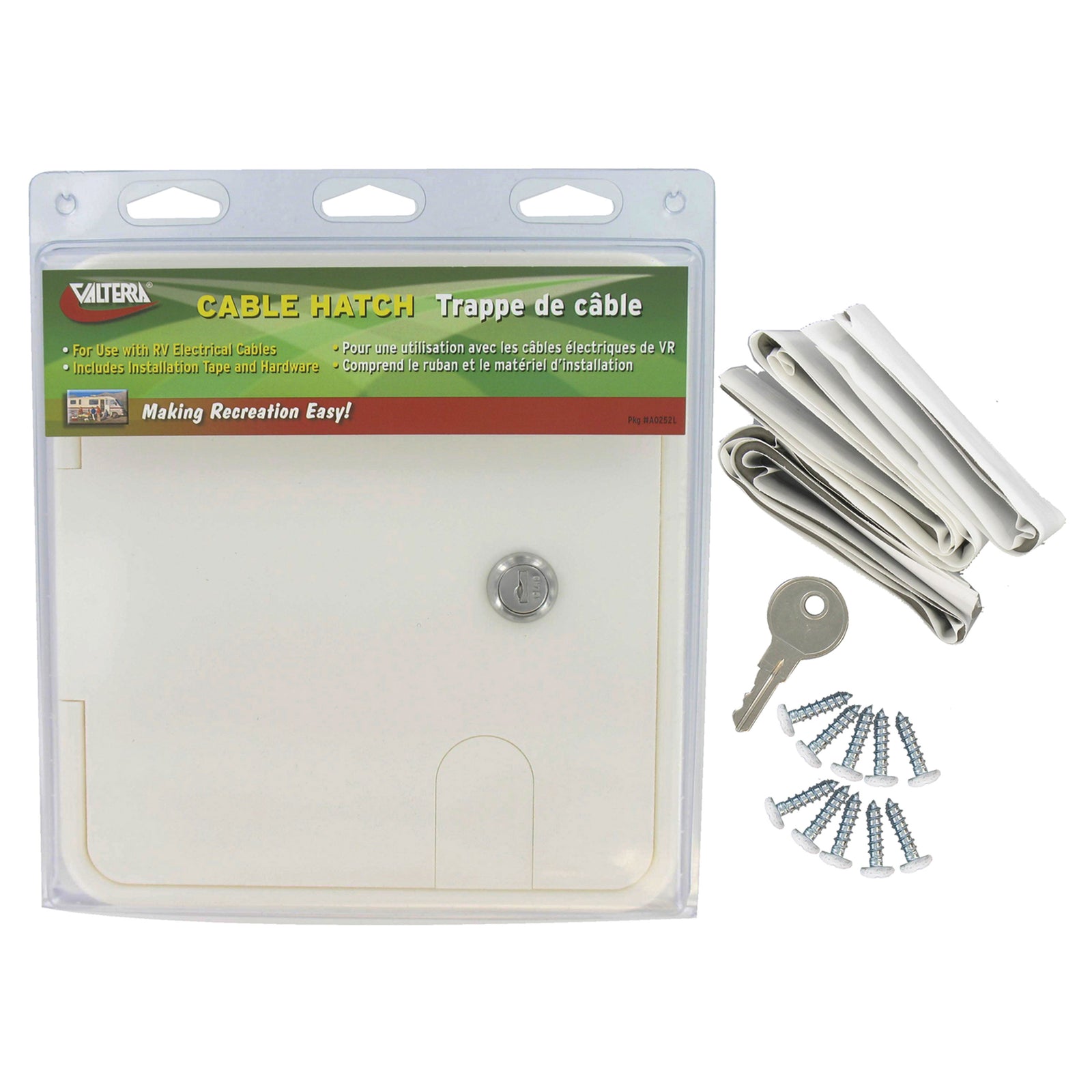 Valterra A10-2151VP Large Square Cable Hatch - White