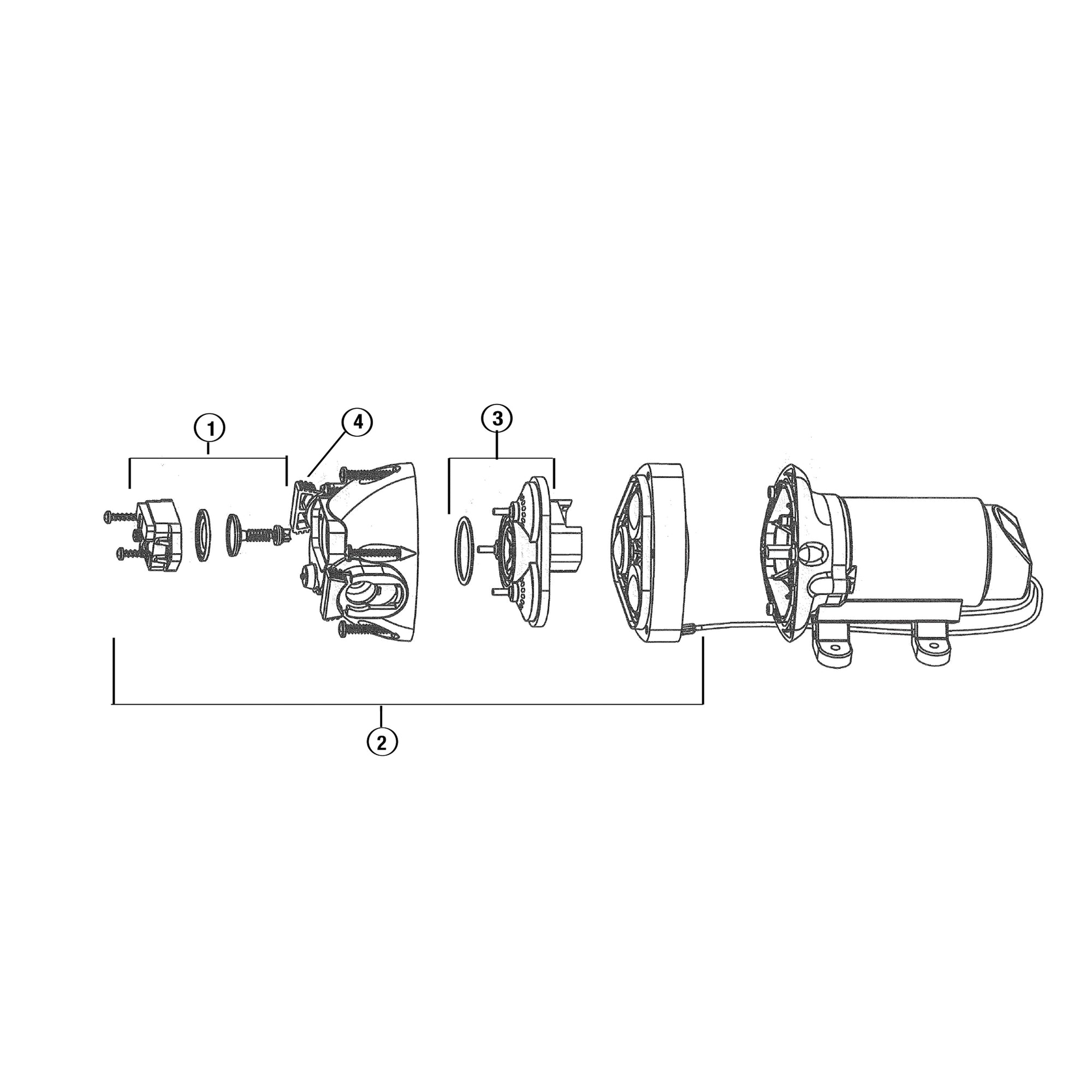 Flojet 02091-050 Automatic Triplex Diaphragm Series - Pressure Switch, 50 PSI