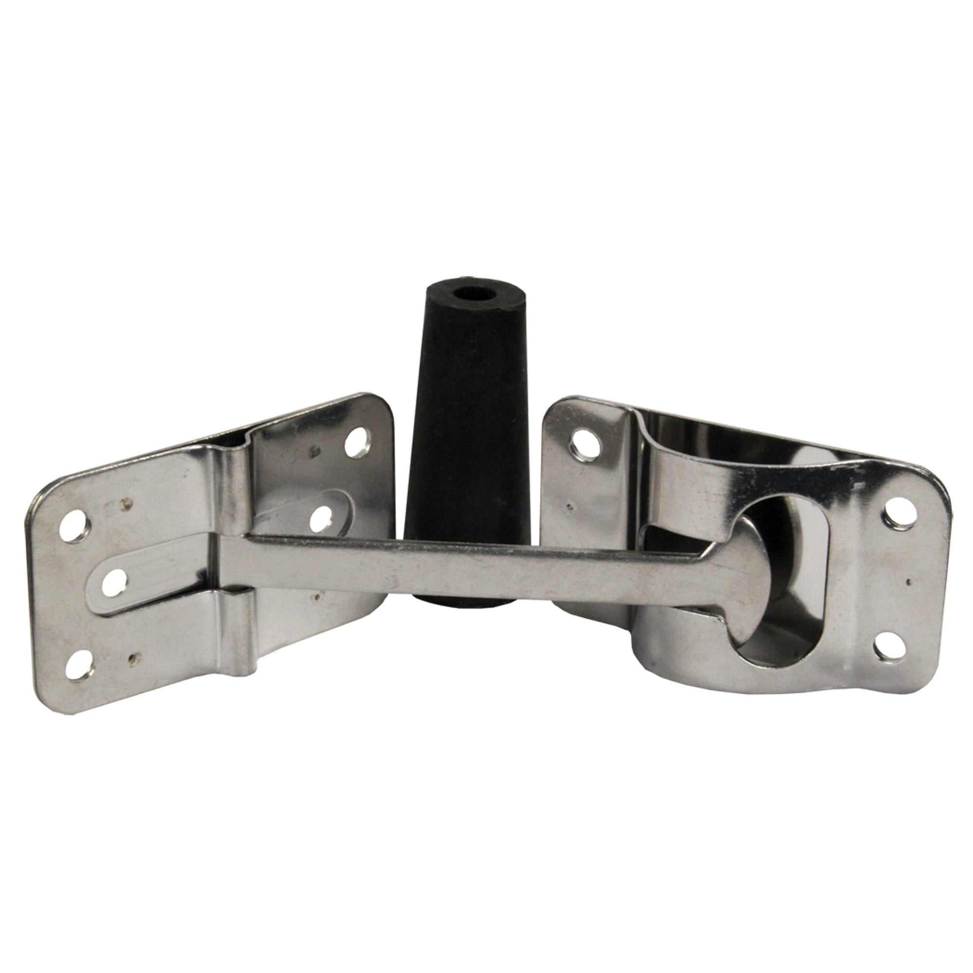 JR Products 10615 Stainless Steel Flat T-Style Door Holder - 4"