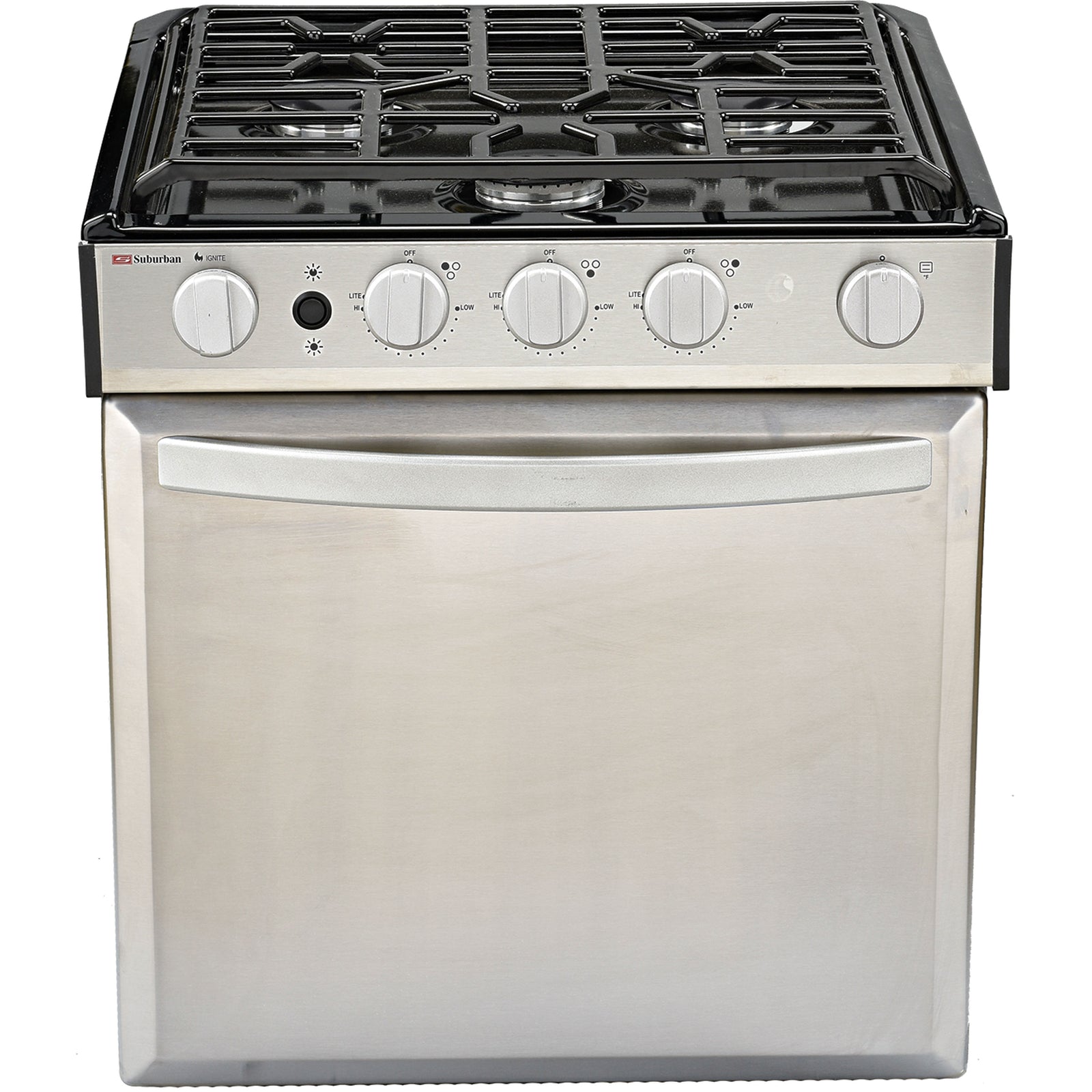 Suburban 3653A Range 3 Brnr Black/Ss Piezo