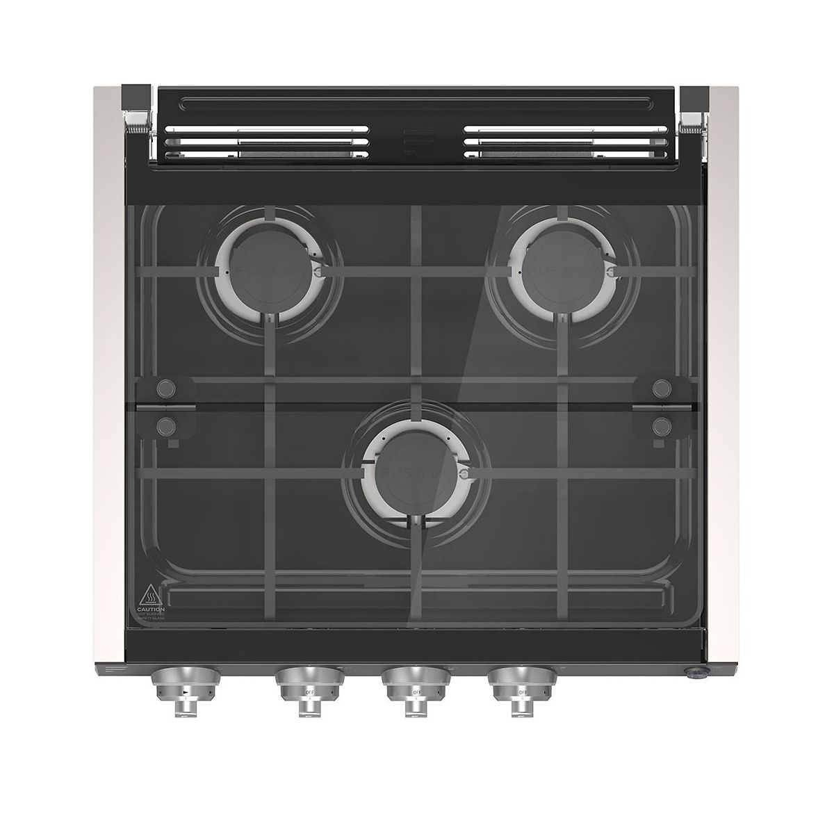 Lippert 713004 3-Burner Range Cooktop in Black