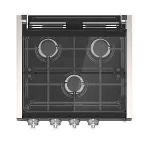 Furrion 2021123926 Slide-In 3 Burner Gas RV Cooktop with Glass Cover - 20", Black w/Rocker Switch