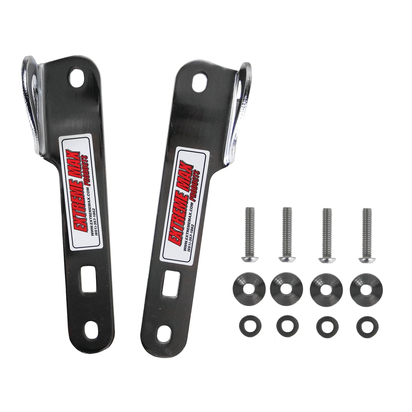 Extreme Max 5001.5801 Teardrop Tie-Down Brackets for Harley Davidson Electra Glide and Street Glide Motorcycles (2014-2020) - Chrome