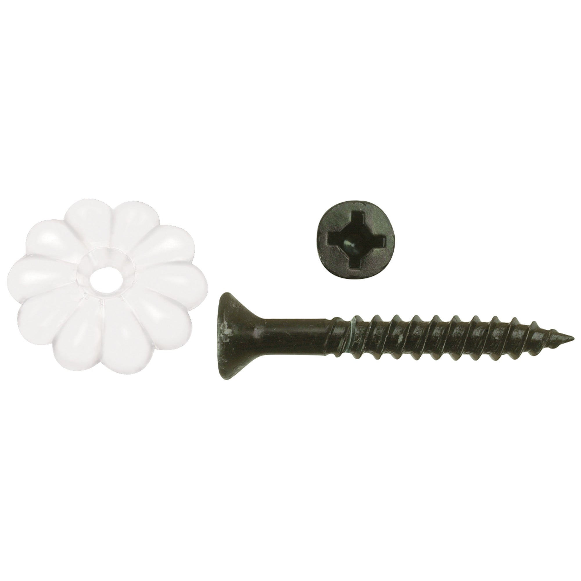 AP Products 012-RTWR100 Rosette and Screw, Pack of 100 - White