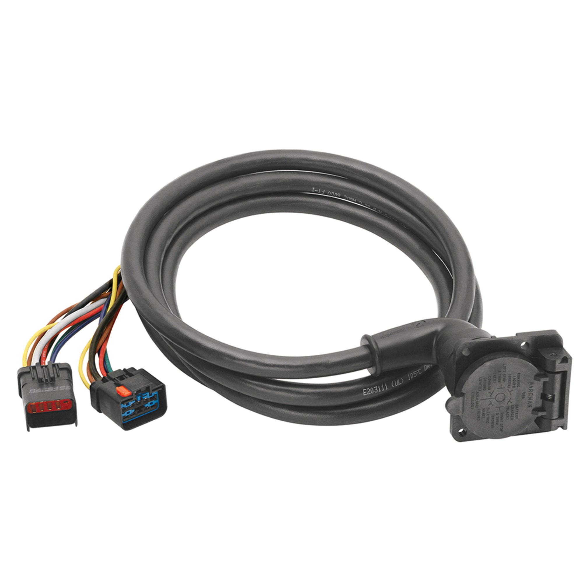 Bargman 51-97-411 7-Way 90° Fifth Wheel Adapter Harness w/ 9' Cable - Dodge