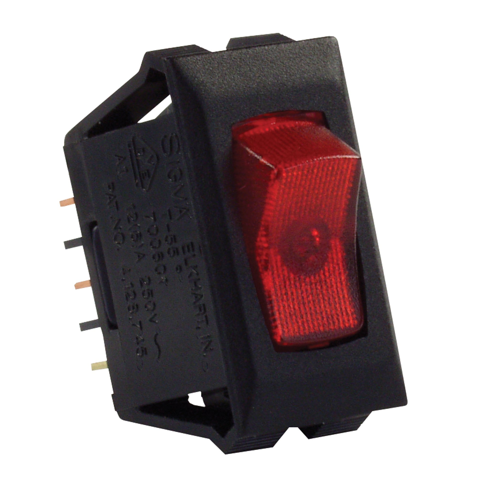 JR Products 12515 Illuminated 120V On/Off Switch - Red/Black