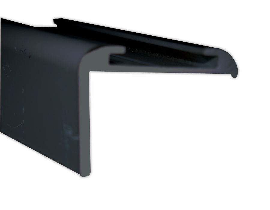 AP Products 021-85202-16 Aluminum Long Leg Corner Moulding with Insert Slot - 16', Black (Pack of 5)