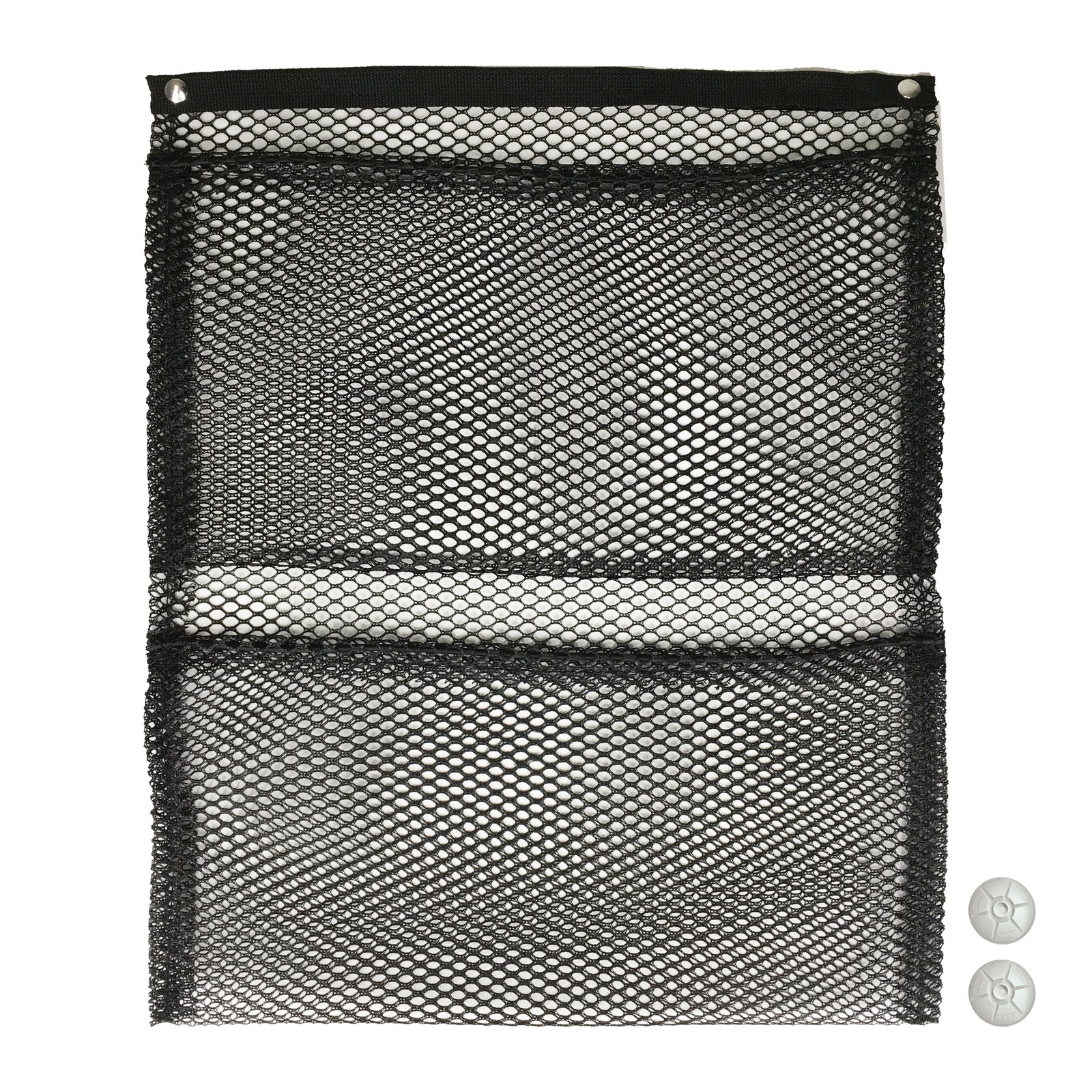 ObeCo OBPR-2420BLACKMSSD Mesh Pocket - 24" x 20", Black (2-Pocket)