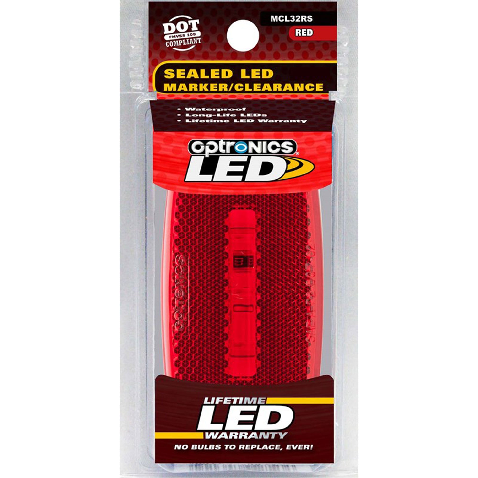 Optronics MCL32RS LED Marker/Clearance Light - White Base