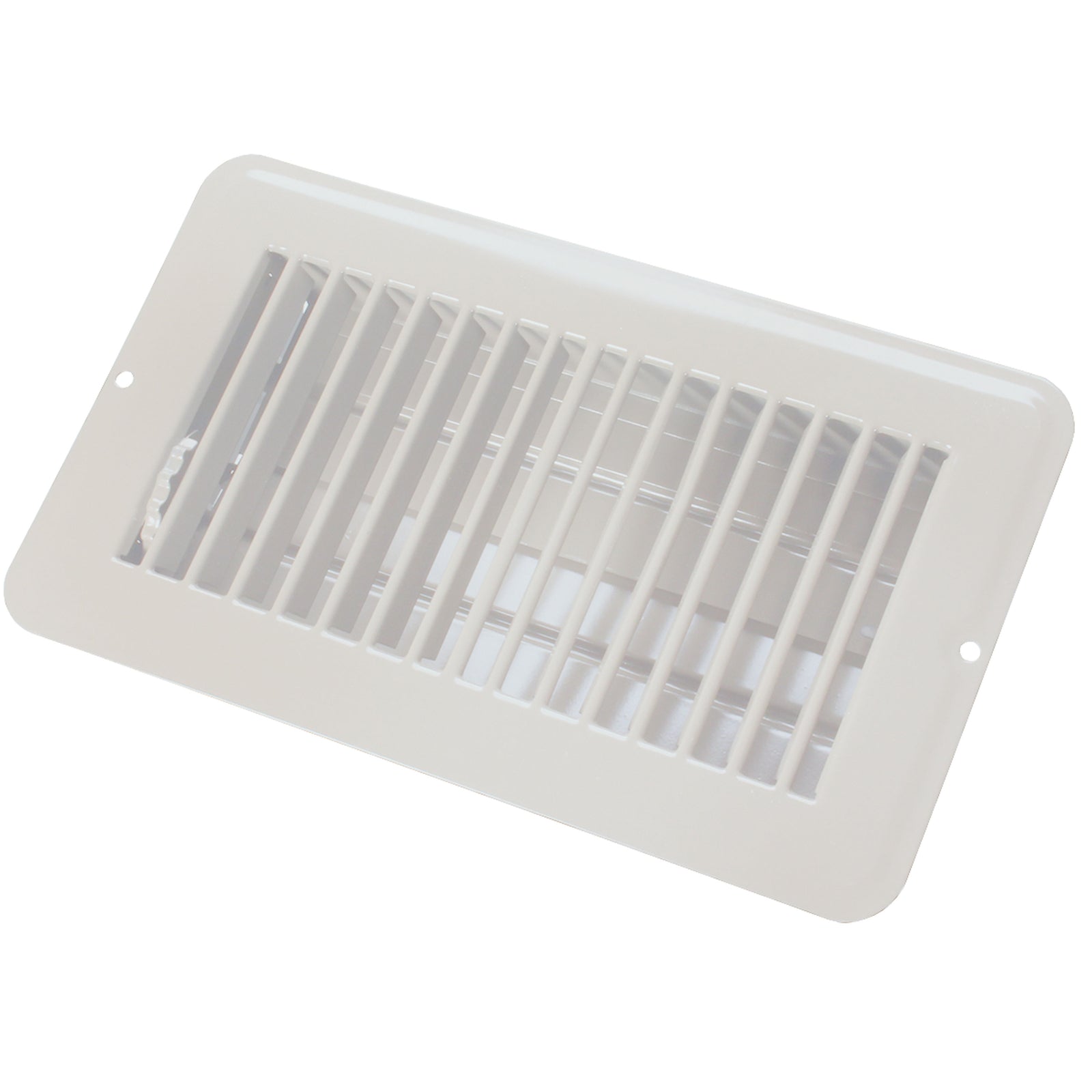 JR Products 02-28905 Dampered Floor Register - 2" x 10", White