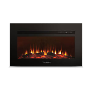 Lippert 696011 Built-In Electric Fireplace with Crystal Platform - 40", Black