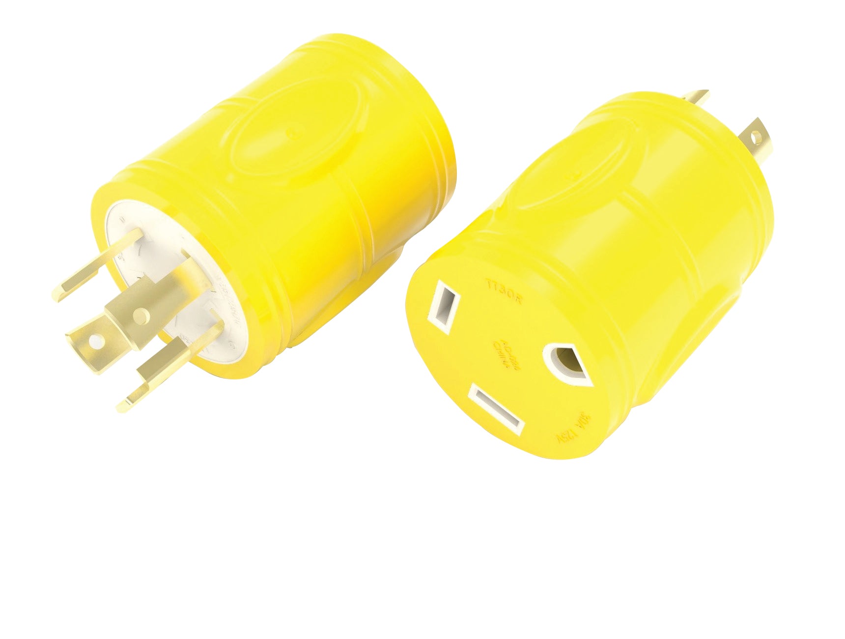 Furrion F31GEN2AD-RY 30A Female Adapter to 20A 4-Prong Male - Yellow