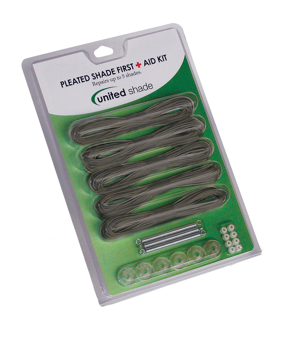 United Shade 650020 Pleaded Shade First Aid Kit - Gray
