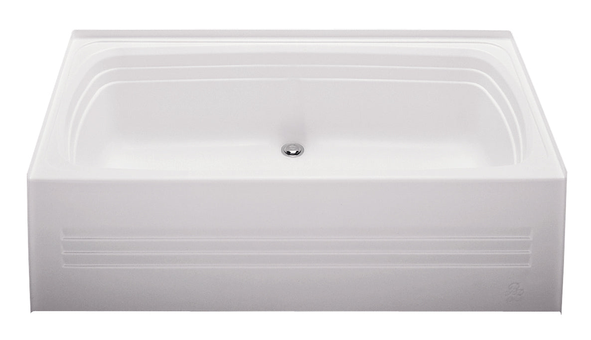 Better Bath W2754CD-SPK ABS Bath Tub With Apron and Center Drain - White, 27" x 54"