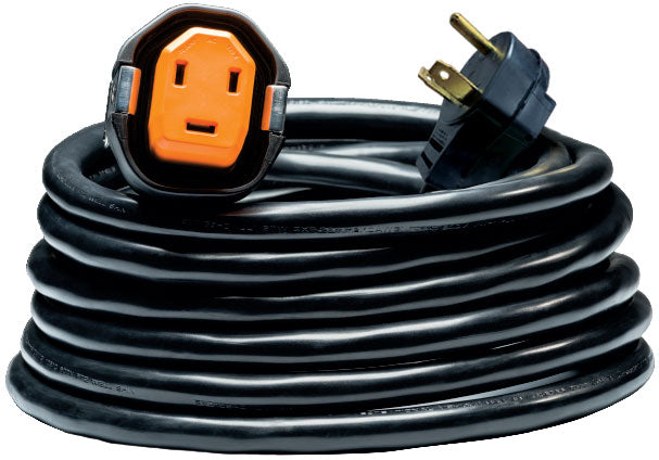 SmartPlug R3030BM30PW 30 Amp Power Cord with White Non-Metallic Inlet - 30'