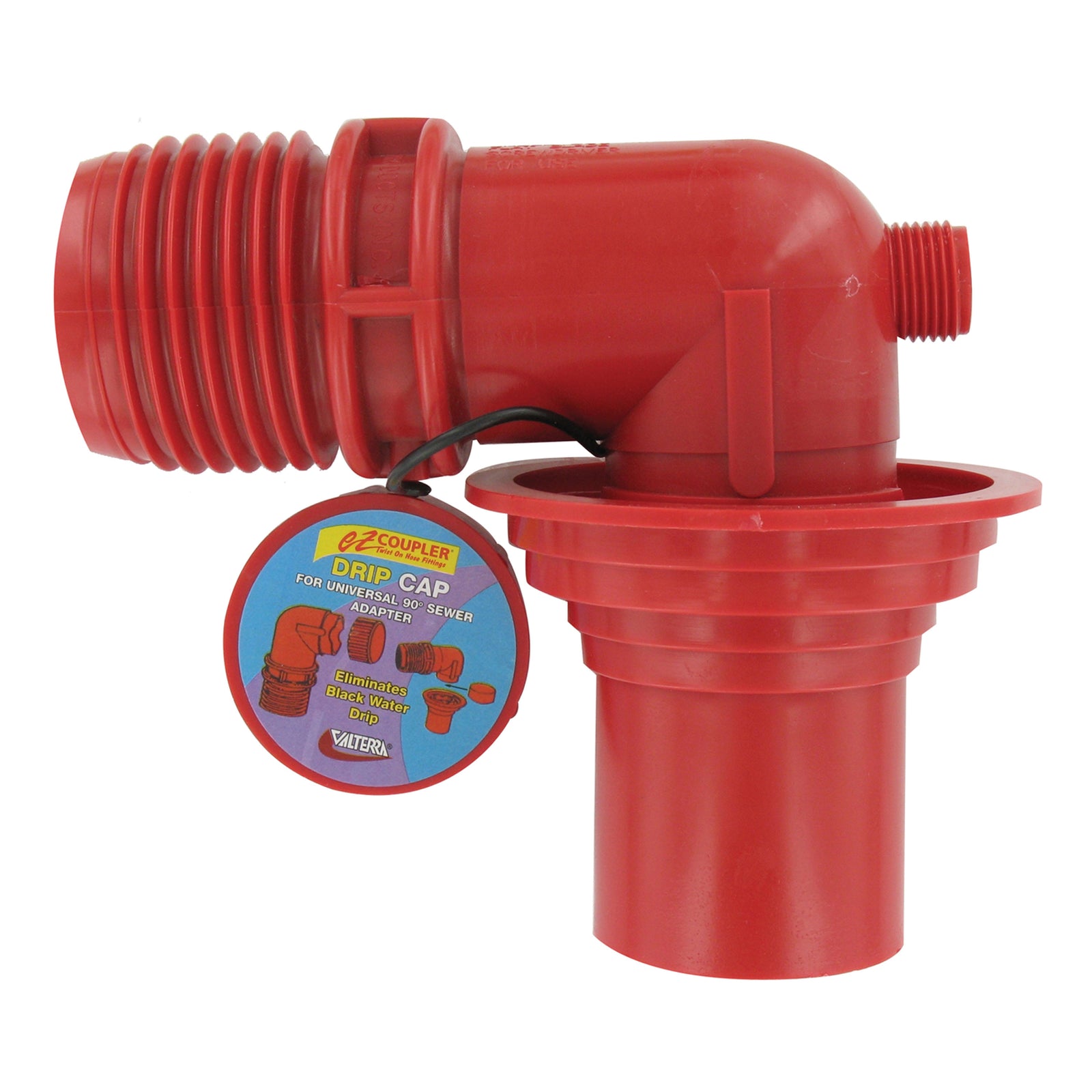 Valterra F02-3103 EZ Coupler 90° Universal Sewer Adapter - Red