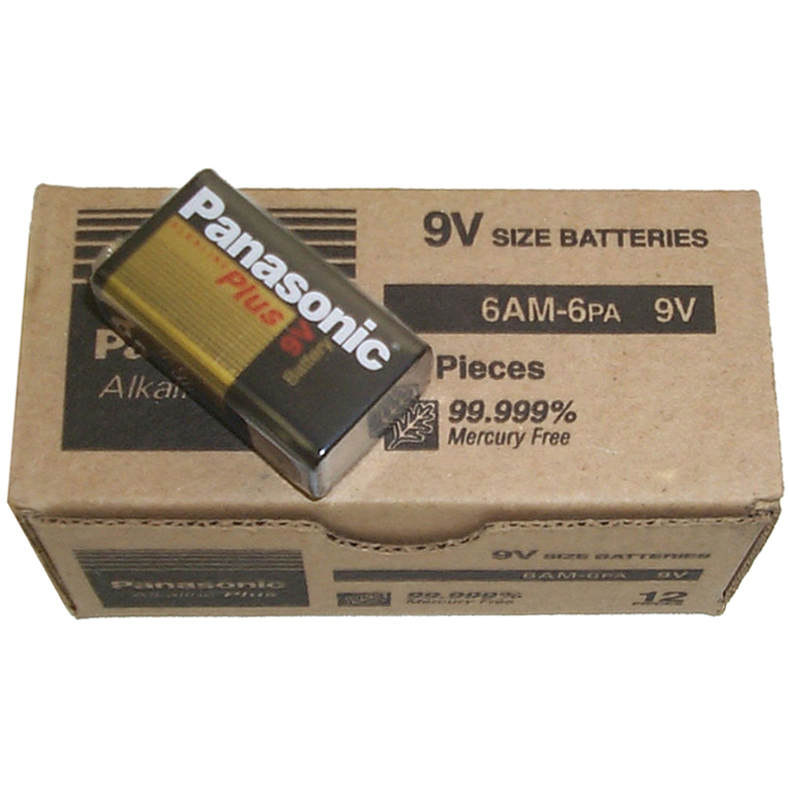 Universal Power Group C3787 Panasonic Alkaline Batteries - 9-Volt, Pack of 12