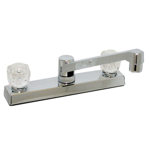 Phoenix Faucets PF211304 Dual Handle 4" Bar Deck Faucet - 8" Hi-Rise Tubular Spout, Acrylic