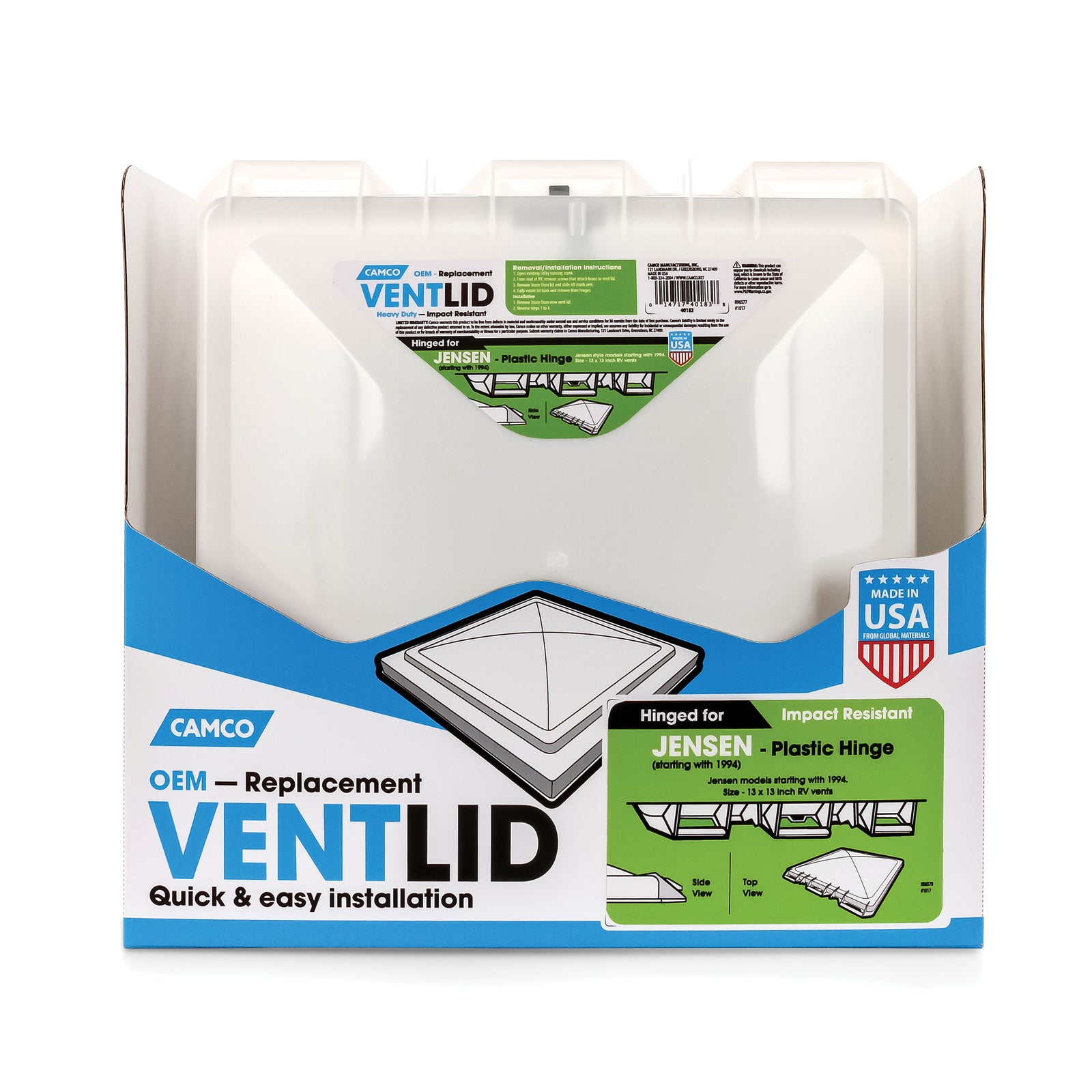 Camco 40183 Vent Lid Jensen 94 + 6 Pack