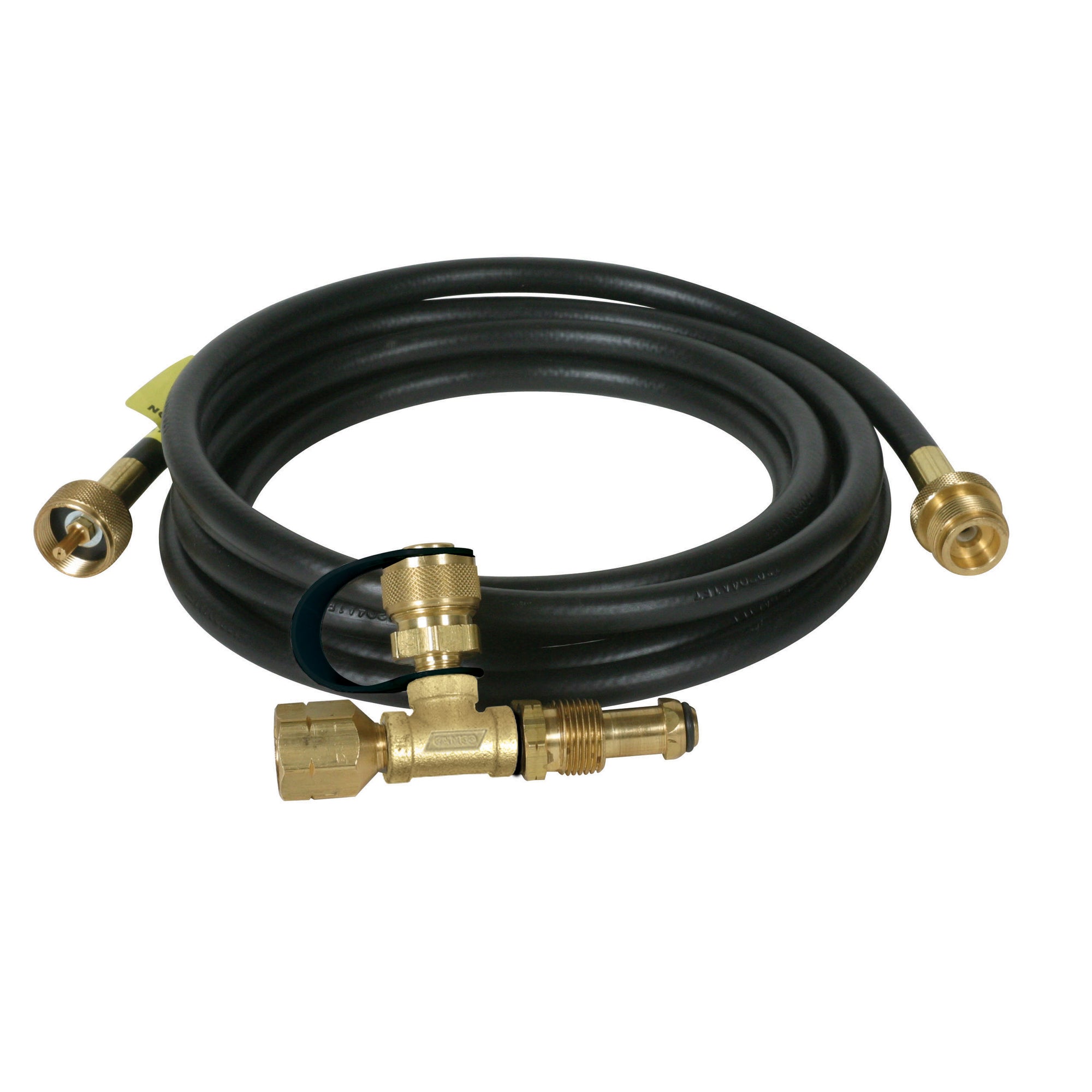 Camco 59103 Brass Tee with 3 Ports and 12' Hose