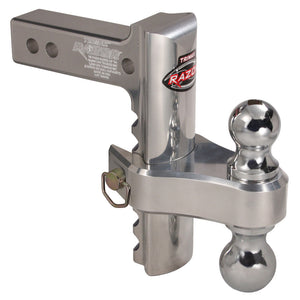 Trimax TRZ8AL-RP Razor Aluminum Adjustable Drop Hitch, Pin & Clip - 8"