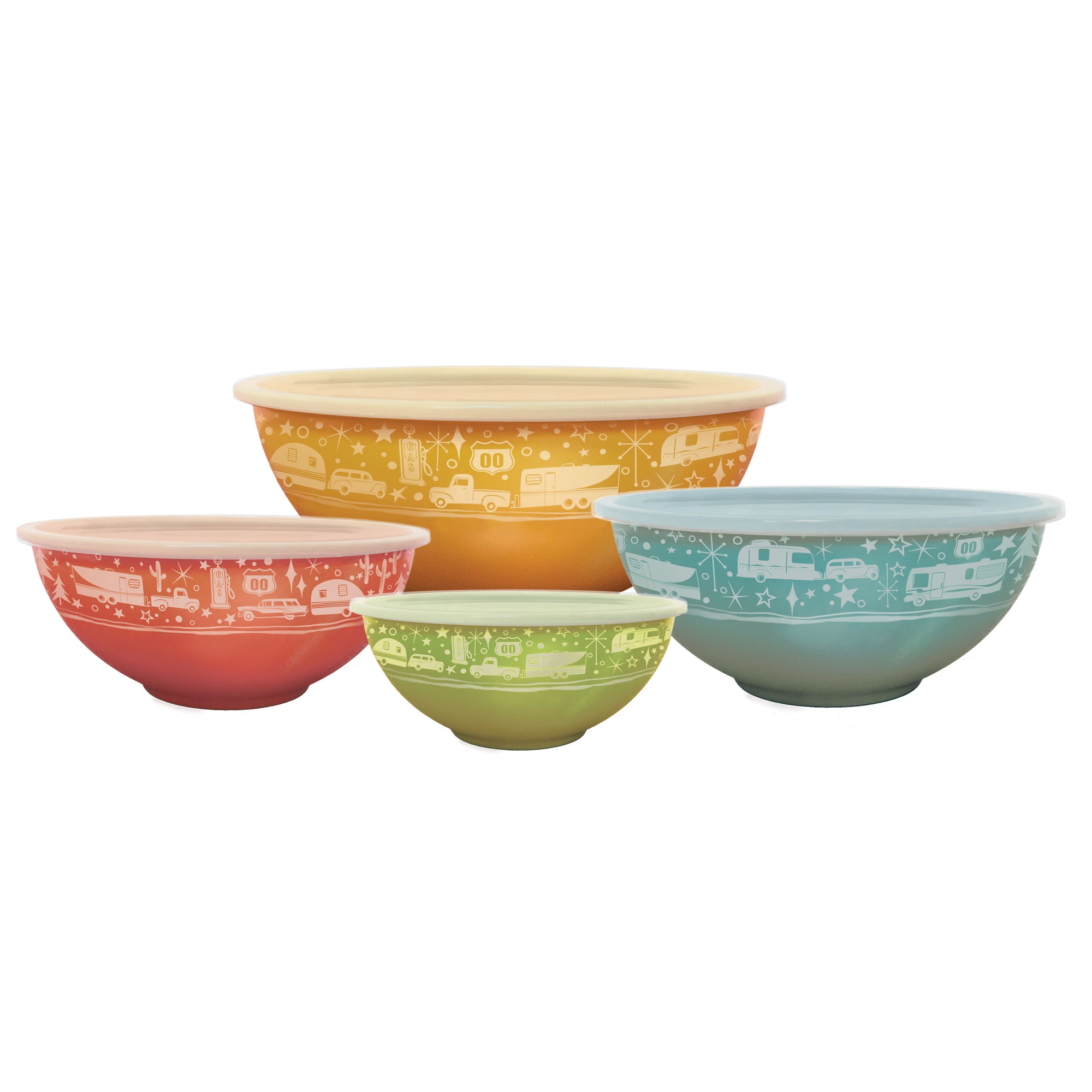 Camp Casual CC-006 Set of 4 Nesting Bowls With Lids