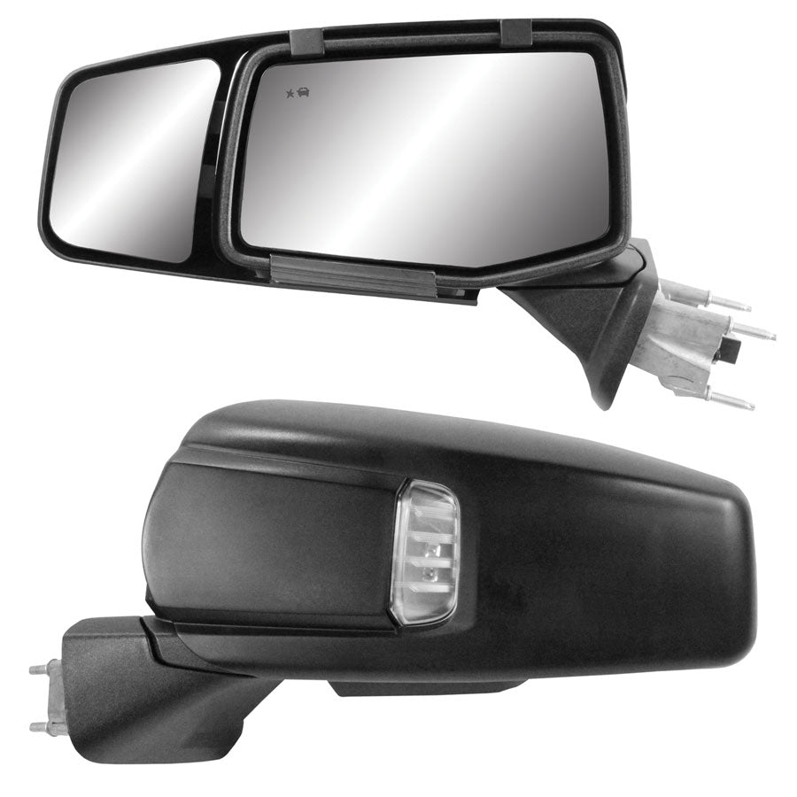 K-Source 80930 Snap & Zap Custom Fit Towing Mirror for Chevrolet Silverado 1500/GMC Sierra 1500 (2019+), Pair