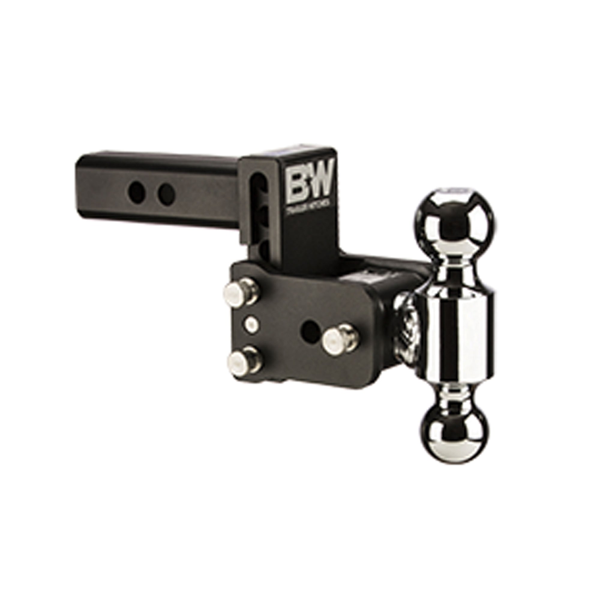 B&W Trailer Hitches TS10035B Tow and Stow Adjustable Ball Mount - 1-7/8" & 2" Ball, 3" Drop, 3.5" Rise, Black