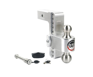 Weigh Safe LTB6-2.5-KA 180 Drop Hitch with Stainless Steel Tow Ball - 6" Drop for 2.5" Receiver with WS05