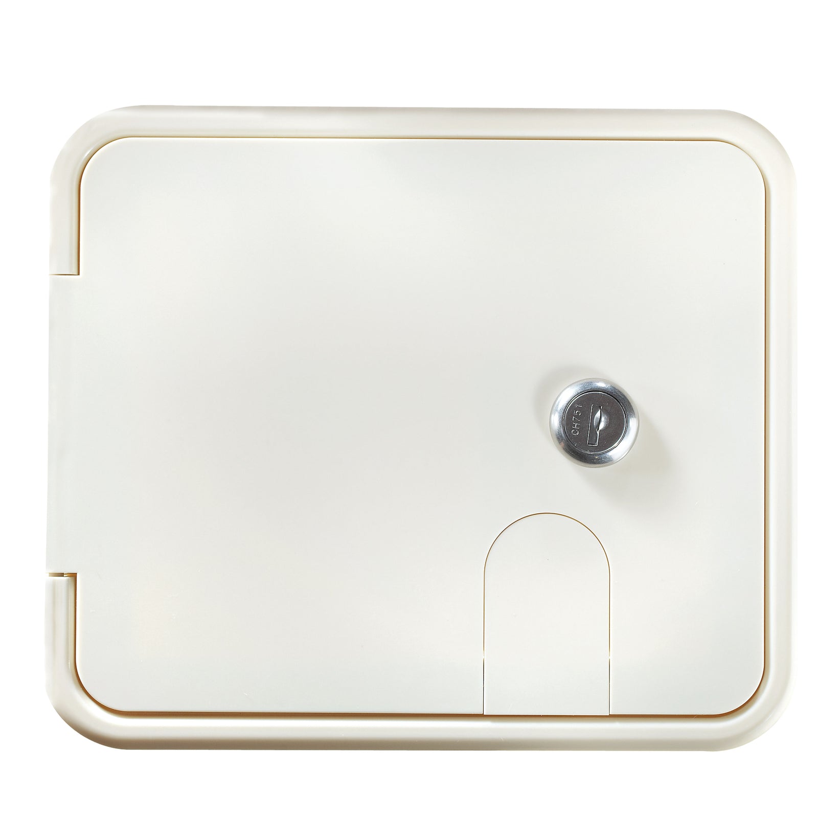 RV Designer B150 Rectangular Locking Cable Hatch - Standard, 7.6" x 6.5" x 2"