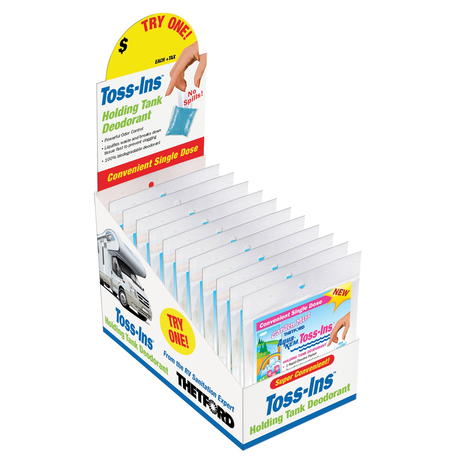 Thetford 63135 Aqua-Kem Garden Mist Toss-Ins - 12 Pack, Counter Display