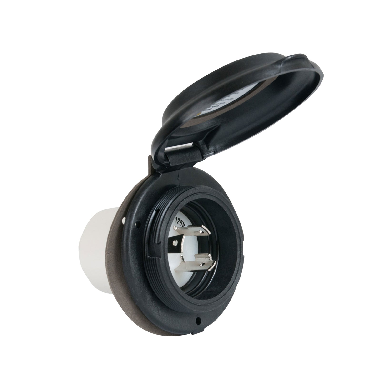 ParkPower 304EL-BRV.BLK 30A Contoured Power Inlet