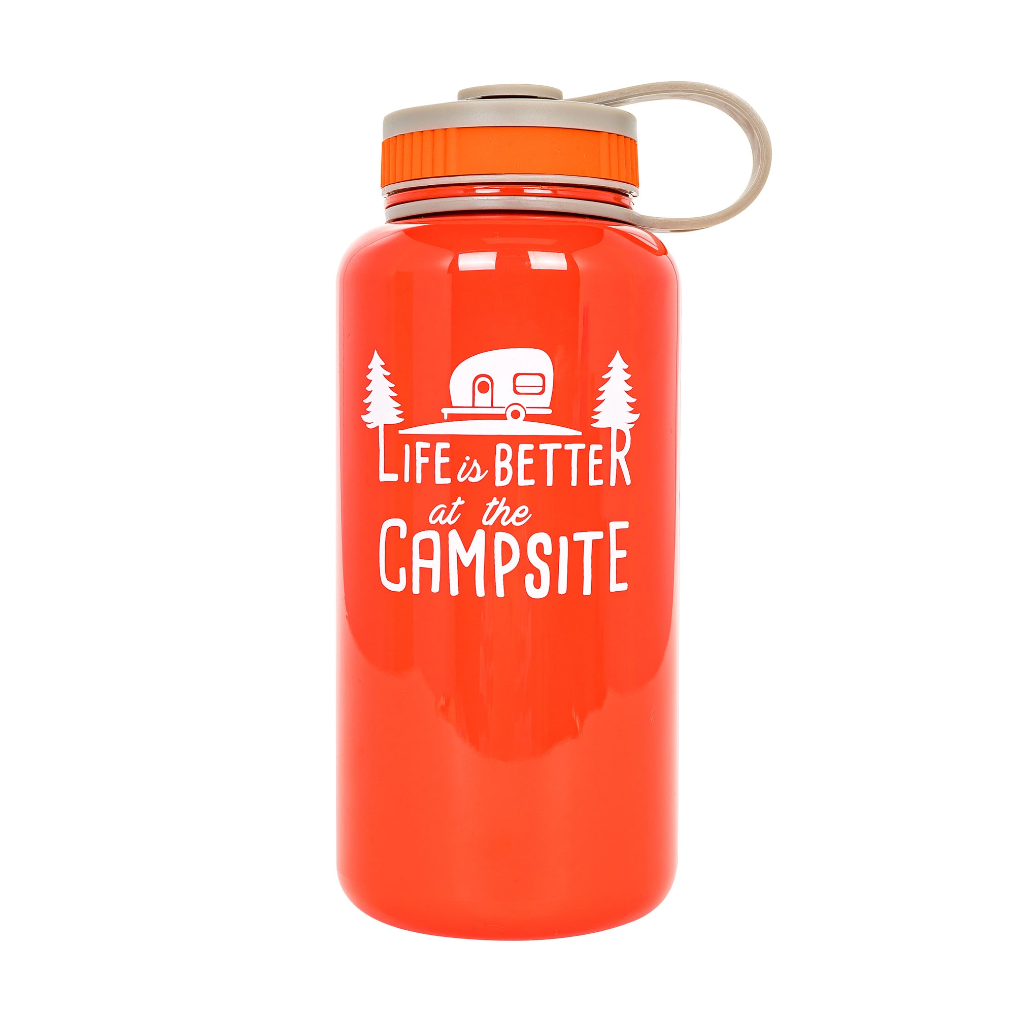 Camco 53271 "Life is Better at the Campsite" Water Bottle - 32 oz., Red