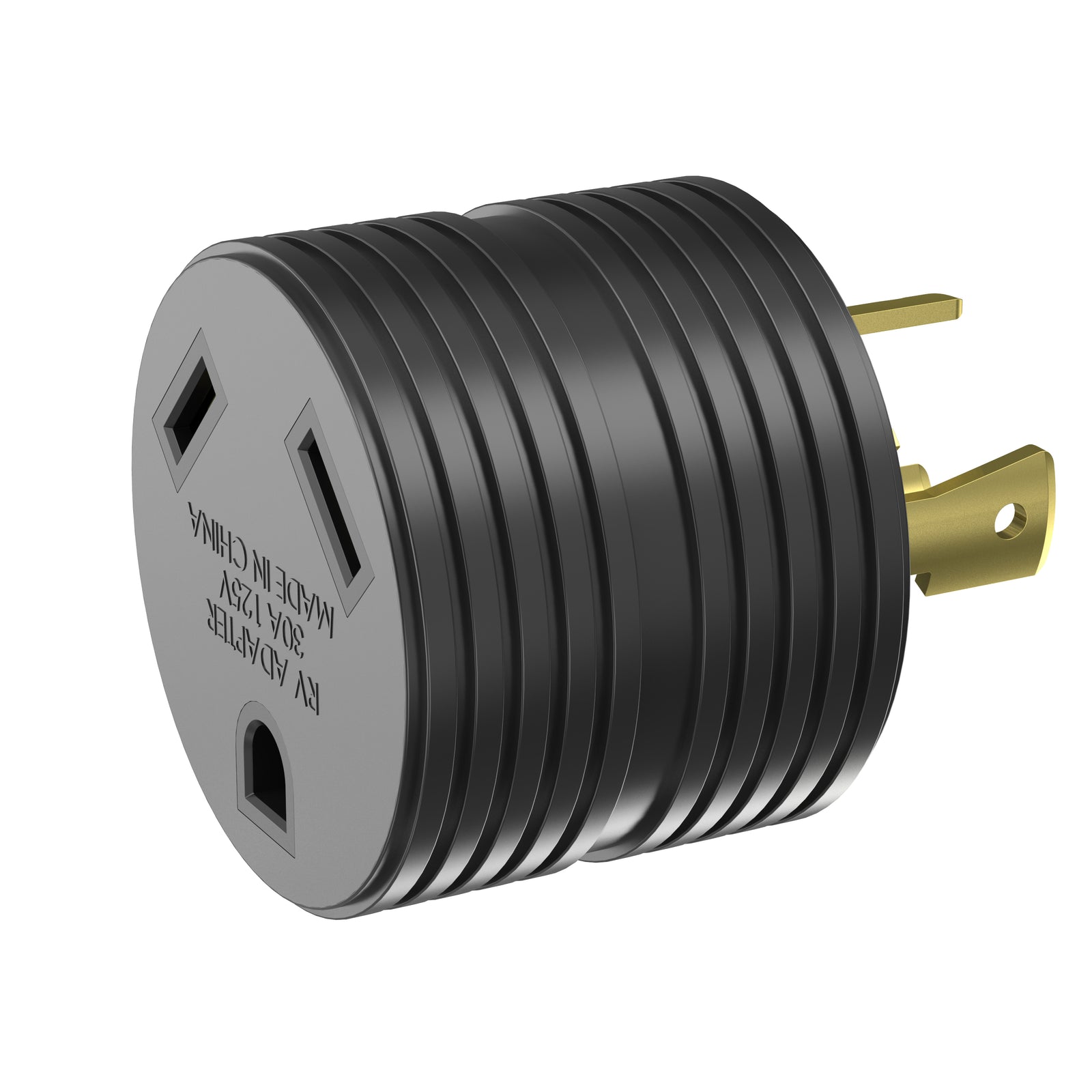 Energizer CADL53PTT3R Compact Portable 3-Prong Twist Lock RV Adapter ECAD056 - 30A Male/30A Female