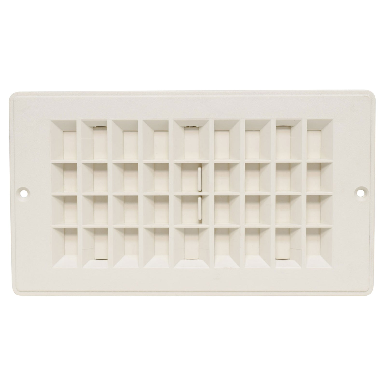 Valterra A10-3364VP Dampered Heating and A/C Floor Register - 4" x 8" O.D., Off-White