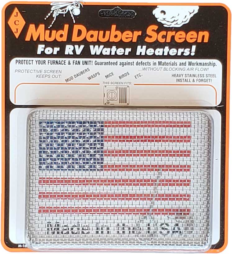 JCJ Enterprises M-1600 Universal Mud Dauber Screen Kit for RV Water Heater - 6-1/2" x 5" x 1"