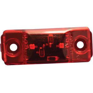 Fasteners Unlimited 003-17R LED Hot-Dog Marker/Clearance Light With Gasket - Red, 2.8 in. L x 1.1 in. H